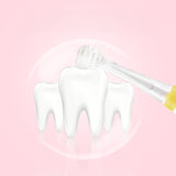 Escova de dentes sónica infantil SEAGO, amarela, 1xAA 1,5V (não incluída), 4 pontas de substituição, SG-902 amarela