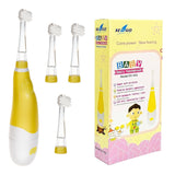 Escova de dentes sónica infantil SEAGO, amarela, 1xAA 1,5V (não incluída), 4 pontas de substituição, SG-902 amarela