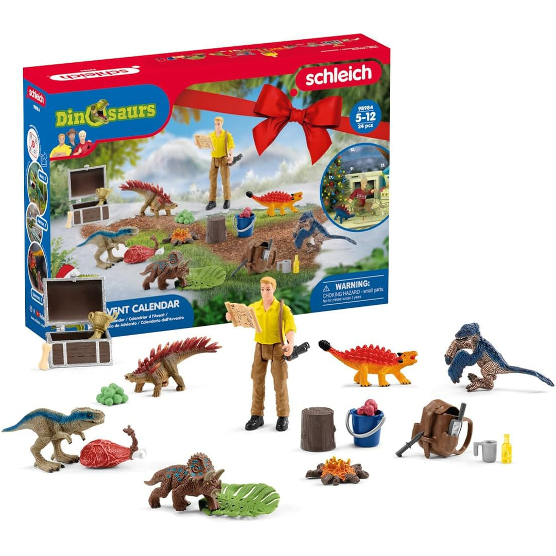 Schleich Calendario de Adviento 2023 Dinosaurios Navidad 24 Ventanas Regalo Niños Juguete Pony