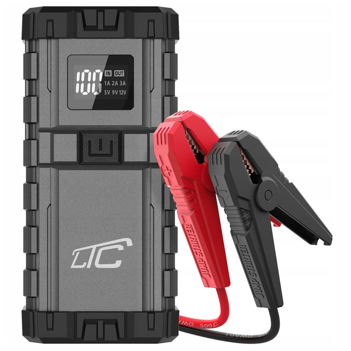 LTC JUMP STARTER LTC 24000MAH/2500A POWER BANK QC TIPO C PD 65W/SAÍDA USB 3A DC 12V.