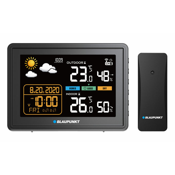 Blaupunkt Estación meteorológica, higrómetro, presión, previsión, WS30BK