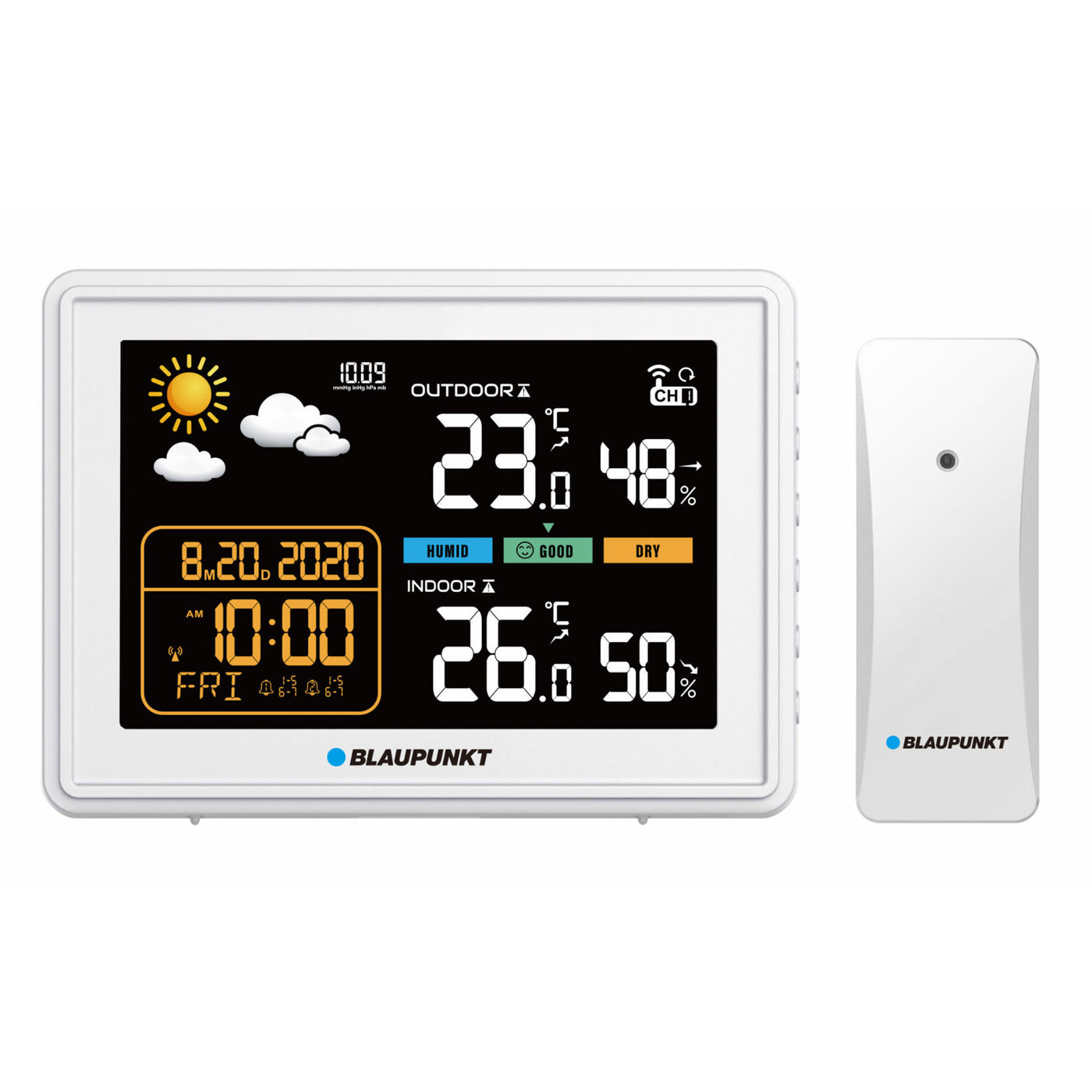 Blaupunkt Estación meteorológica, higrómetro, presión, previsión, WS30WH