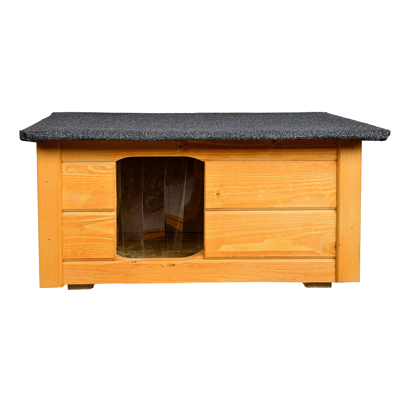 Woodok Caseta para perros y gatos, Aislada, Madera de abeto