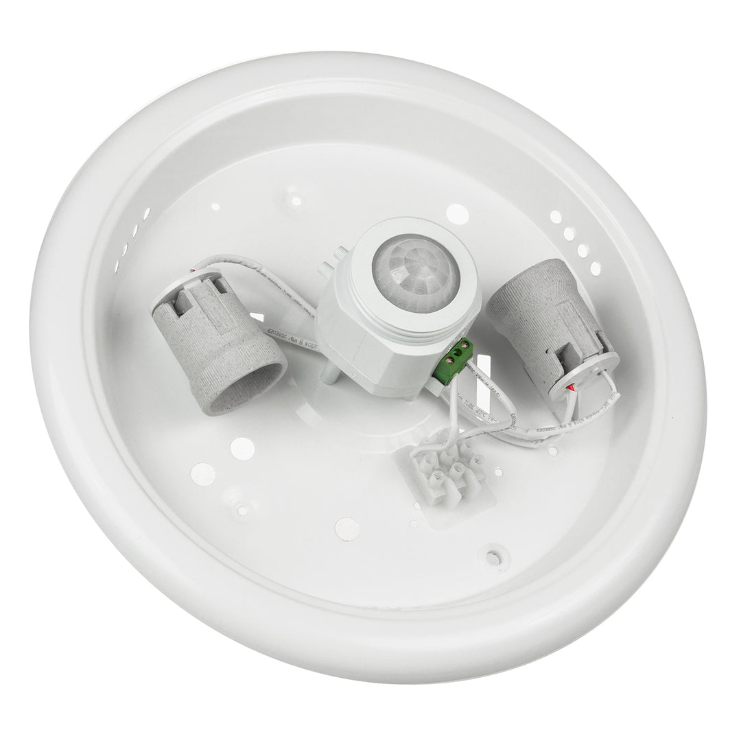 Plafón con sensor PIR Maclean, techo, con fuente de luz LED, 2x max. 40W, E27, 220-240V~ 50/60Hz, MCE324 + 2xMCE267