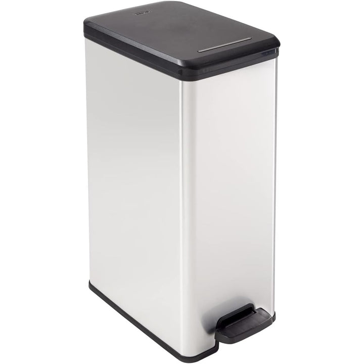 Curver Slim Bin Cubo de Basura Papelera con pedal, Capacidad 40l