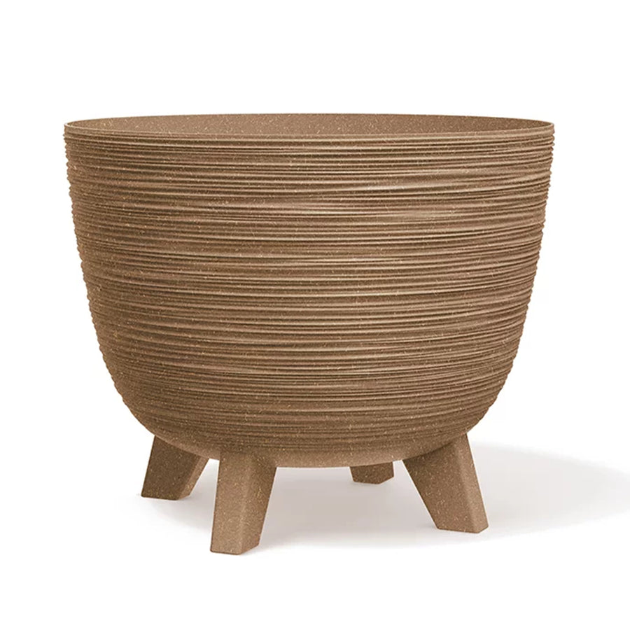 Prosperplast Furu ECO Wood Maceta de 290 mm de diámetro con patas, DFUR300W-4665W