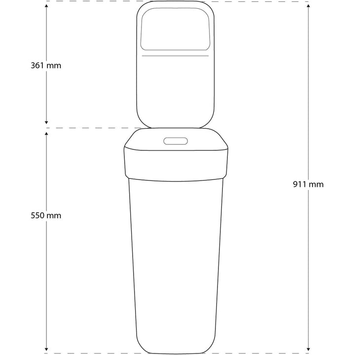 Curver Cubo de Basura, Papelera para Reciclar, 30 litros, Color Blanco