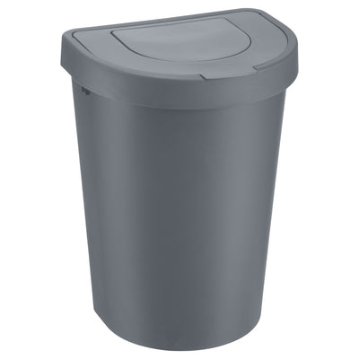 Papeleira com tampa basculante Plast Team Seattle, cinzento, 25 l