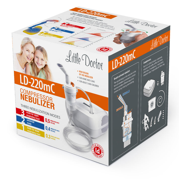 Inhalador Little Doctor, 3 modos, activado por la respiración, blanco, LD-220mC