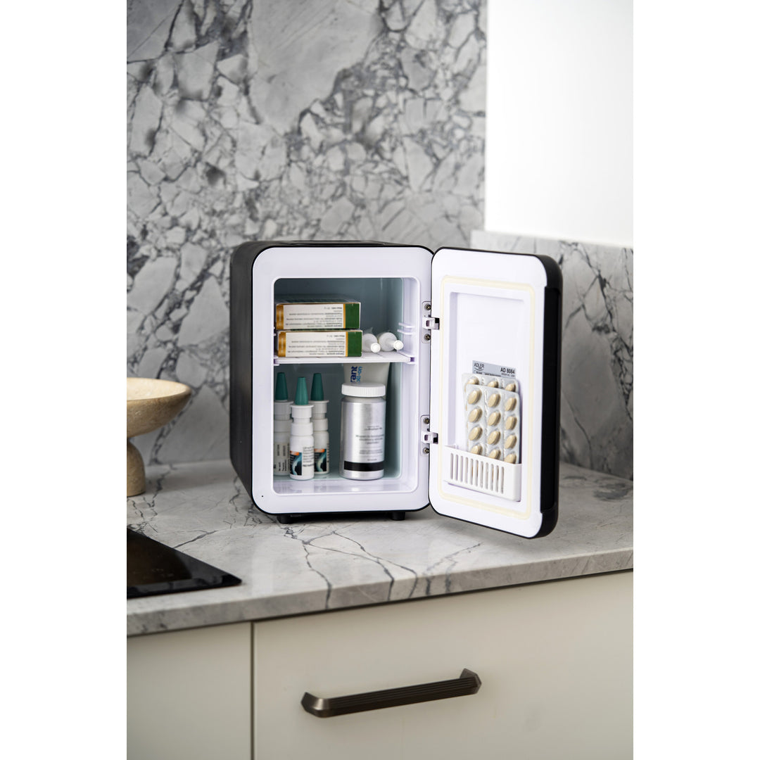 Adler AD 8084 Frigorífico Portátil Mini Nevera Portátil 4L - Enfría y Calienta - Nevera de Viaje, Camping, Casa, Color Negro