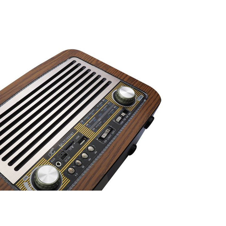 LTC Radio Portátil, Antena Telescópica, Bluetooth, FM/AM/SW, Olza Retro