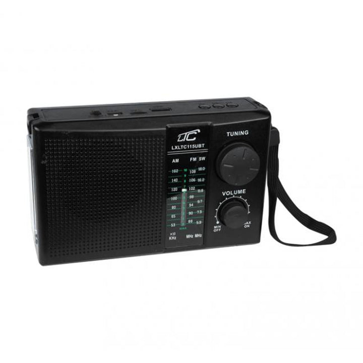 LTC Radio Portátil, Bluetooth, FM/AM/SW, Panel Solar, Antena Telescópica, LXLTC115UBT