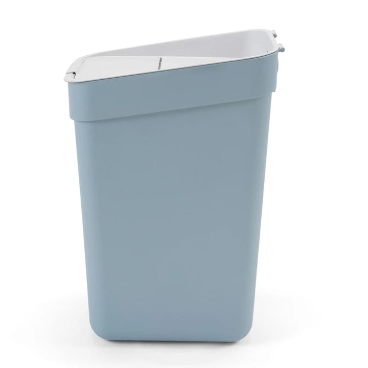 Curver Papelera para reciclar, Cubo de basura de 30 litros, Color gris-azul